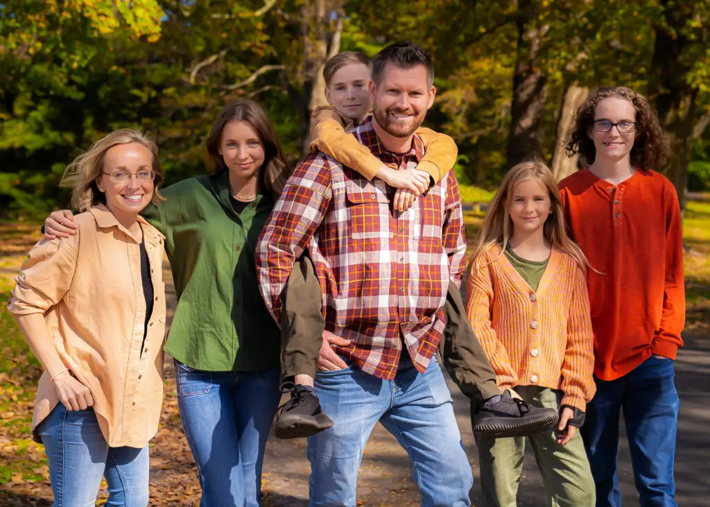 Pat Clark with his wife Shielagh and their four kids